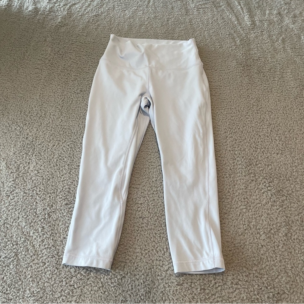 Lululemon Align High-Rise Crop 21" Double Line Leggings Pastel Blue Size 8